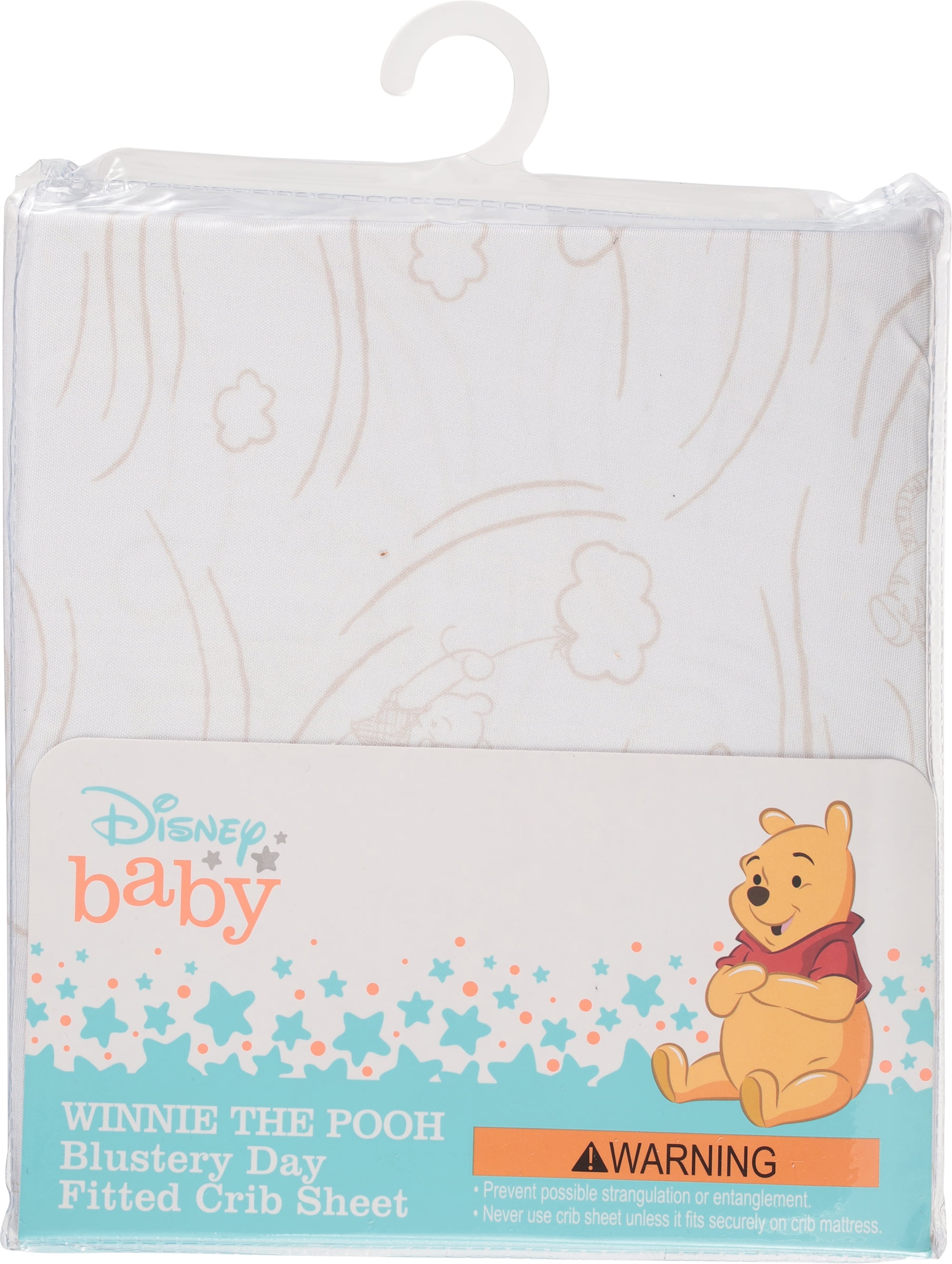Disney Baby Winnie the Pooh Blustery Day Fitted Crib Sheet ea