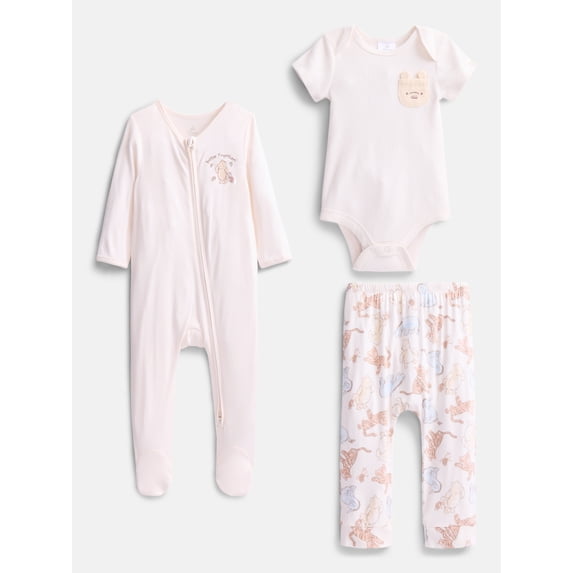 Disney Baby Wishes + Dreams Winnie the Pooh Sleep and Play Set, 3-Piece, Sizes Newborn-6/9M
