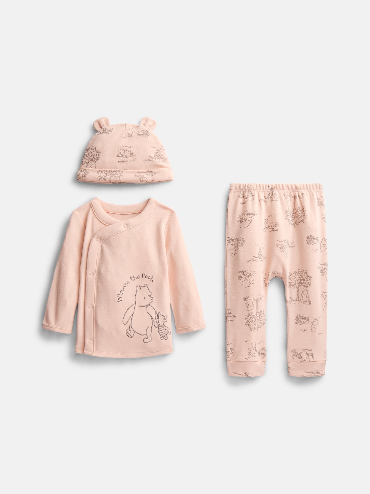 Disney Baby Wishes + Dreams Winnie the Pooh Take Me Home Set, 3-Piece, Sizes Preemie 6/9M