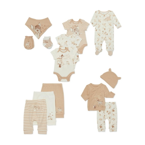 Disney Baby Wishes + Dreams Bambi Layette Shower Gift Set Bundle, 13-Piece, Sizes NB-3/6M