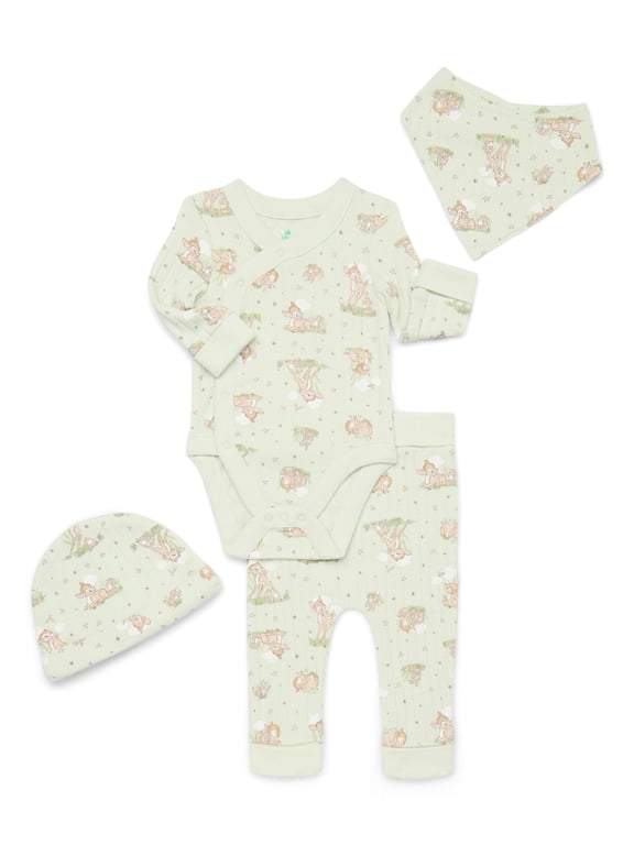 Disney Baby Wishes and Dreams Character Baby Allover Print Take Me Home Set, 4-Piece, Sizes Preemie-6/9 Months