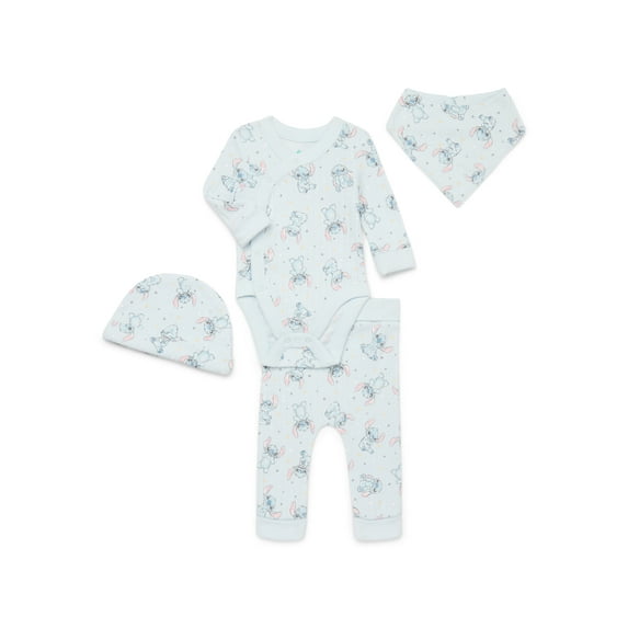 Disney Baby Wishes and Dreams Character Baby Allover Print Take Me Home Set, 4-Piece, Sizes Preemie-6/9 Months