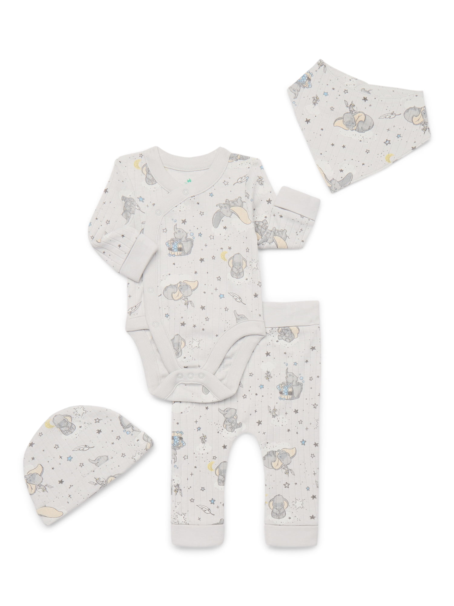 Disney Baby Wishes and Dreams Character Baby Allover Print Take Me Home Set, 4-Piece, Sizes Preemie-6/9 Months