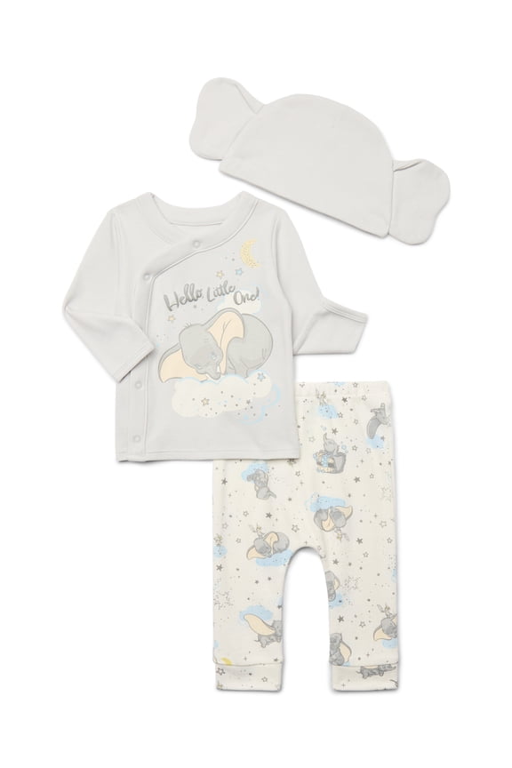 Disney Baby Wishes + Dreams Dumbo Baby Boys or Girls Take Me Home Set, 3-Piece, Sizes Preemie-9M