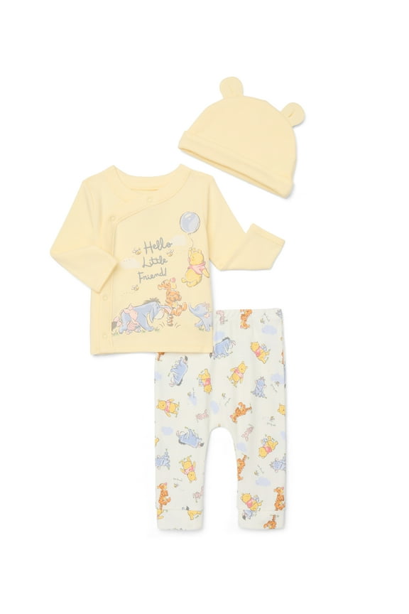 Disney Baby Wishes + Dreams Winnie the Pooh Baby Boys or Girls Take Me Home Set, 3-Piece, Sizes Preemie-9M