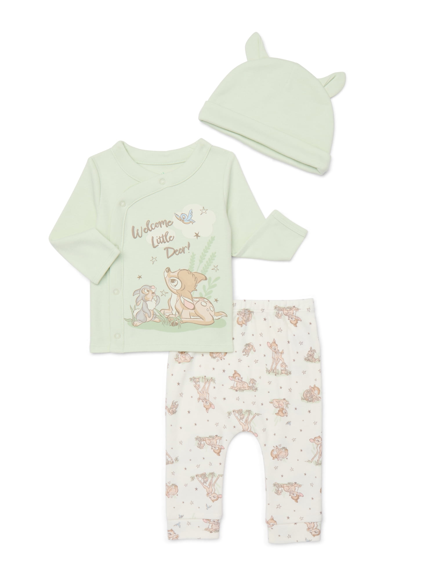 Disney Baby Wishes + Dreams Bambi Baby Boys or Girls Take Me Home Set, 3-Piece, Sizes Preemie-9M
