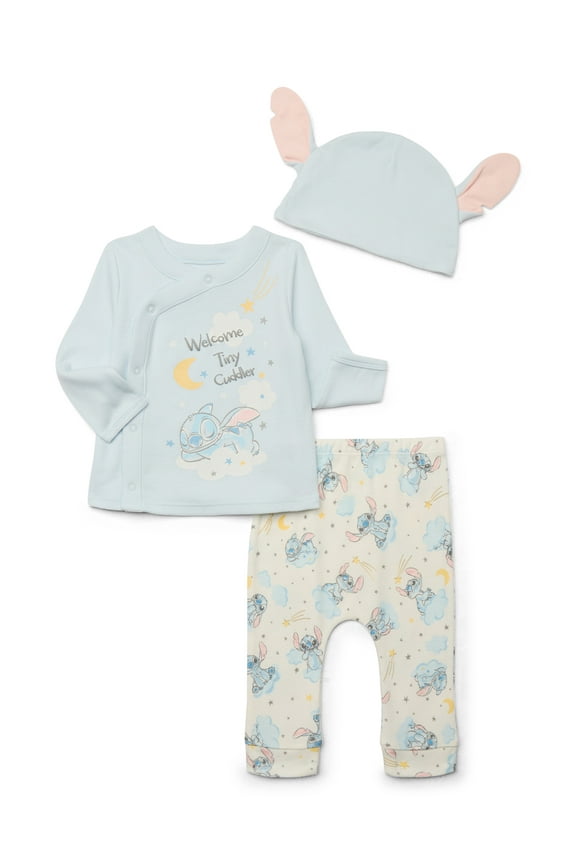 Disney Baby Wishes + Dreams Stitch Baby Boys or Girls Take Me Home Set, 3-Piece, Sizes Preemie-9M