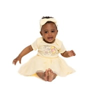 Disney Baby Wishes + Dreams Character Infant Baby Dress and Bow Headband Set, 2-Piece, Sizes Newborn-12 Months