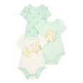 thumbnail image 1 of Disney Baby Wishes + Dreams Character Infant Baby Short Sleeve Bodysuits, 3-Pack, Sizes Newborn-12 Months, 1 of 6