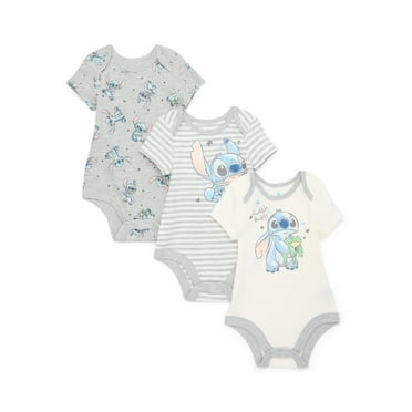 Disney Baby Wishes   Dreams Character Infant Baby Short Sleeve Bodysuits, 3-Pack, Sizes Newborn-12 Months