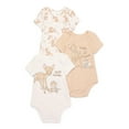 thumbnail image 1 of Disney Baby Wishes + Dreams Character Infant Baby Short Sleeve Bodysuits, 3-Pack, Sizes Newborn-12 Months, 1 of 10