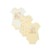 Disney Baby Wishes + Dreams Winnie the Pooh Baby Boys or Girls Bodysuit, 3-Pack, Sizes Newborn-18 Months
