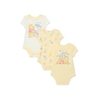 Disney Baby Wishes   Dreams Winnie the Pooh Baby Boys or Girls Bodysuit, 3-Pack, Sizes Newborn-18 Months
