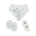 thumbnail image 1 of Disney Baby Wishes + Dreams Mickey Mouse Infant Bib, Socks and Mittens Set, 3-Piece, 1 of 5
