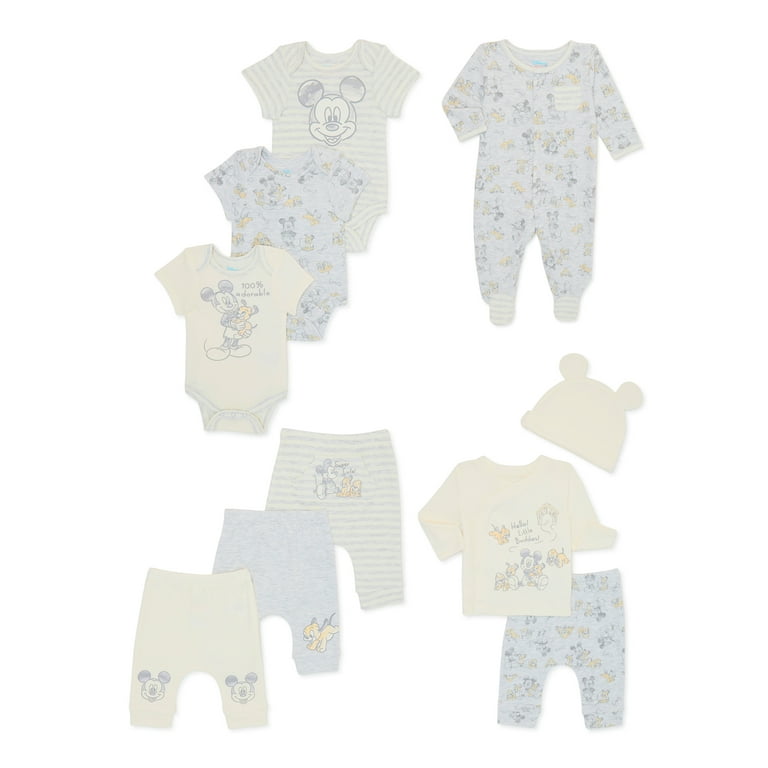 Disney Baby Wishes Dreams Mickey Mouse Layette Shower Gift Set Bundle 13 Piece Sizes NB 3 6M