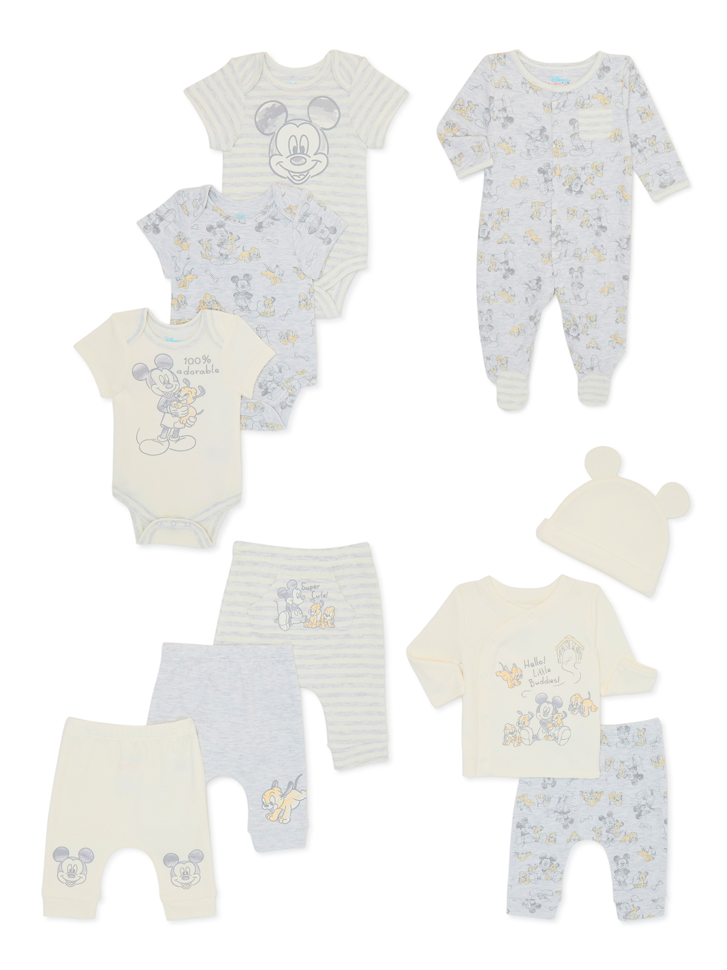 Disney Baby Wishes + Dreams Mickey Mouse Layette Shower Gift Set Bundle, 13-Piece, Sizes NB-3/6M - image 1 of 14