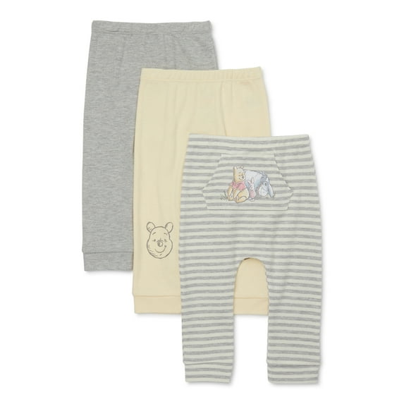 Disney Baby Wishes + Dreams Winnie the Pooh Infant Baby Jogger Pants, 3-Pack, Sizes Newborn-12 Months