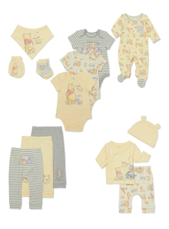 Disney Baby Wishes + Dreams Winnie the Pooh Layette Shower Gift Set Bundle, 13-Piece, Sizes NB-3/6M