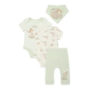 Disney Baby Wishes and Dreams Character Baby Layette Newborn Essentials Gift Set, 4-Piece, Sizes Newborn-12 Months