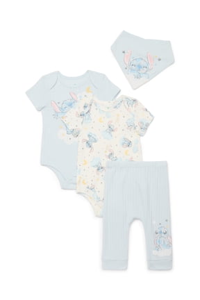 Disney Baby Wishes and Dreams Character Baby Layette Newborn Essentials Gift Set, 4-Piece, Sizes Newborn-12 Months