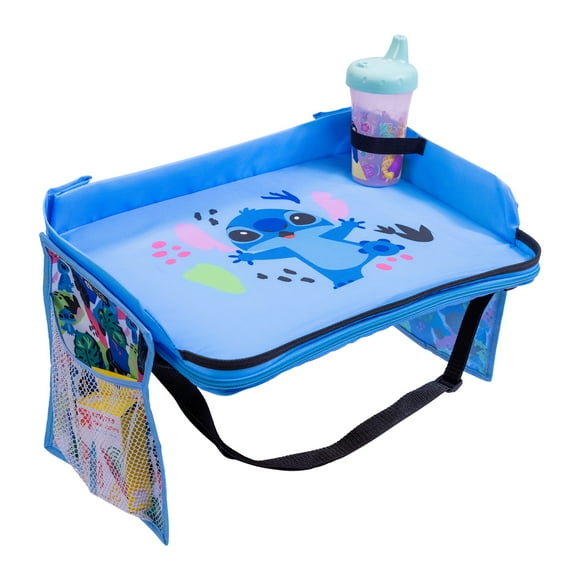 Disney Baby by J.L. Childress 3-in-1 Travel Lap Tray & Tablet Holder, Stitch. Toddlers and young children.