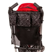 Disney Baby by J.L. Childress Cups N' Cargo Stroller Caddy Organizer with Cup Holder - Stroller Accessory with Mesh Storage - Mickey Mouse Black