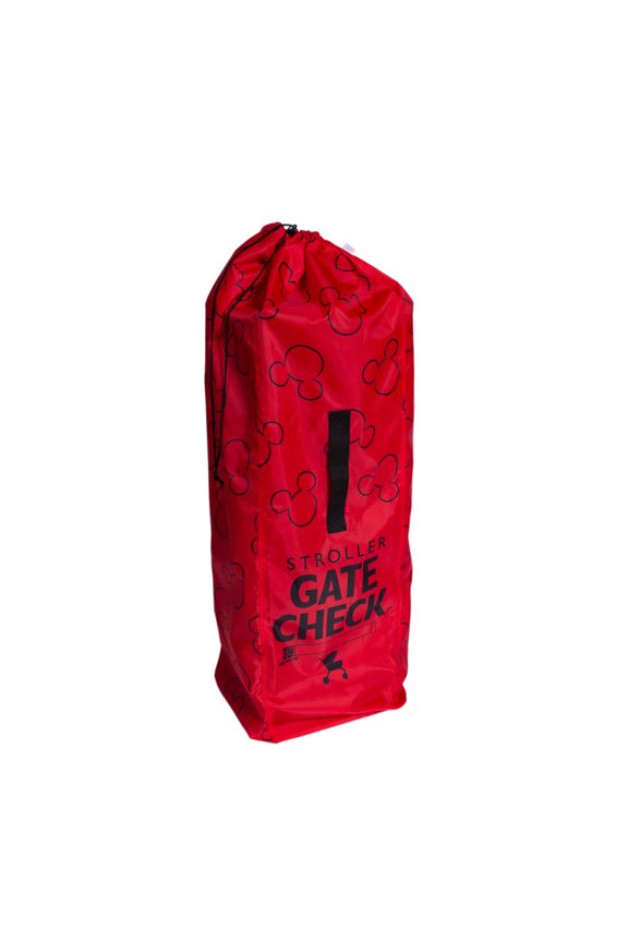 Disney Baby by J.L. Childress Gate Check Bag for Umbrella Strollers - Travel Bag for Airplane, Fits Most Single Umbrella Baby Strollers - Red Mickey Mouse