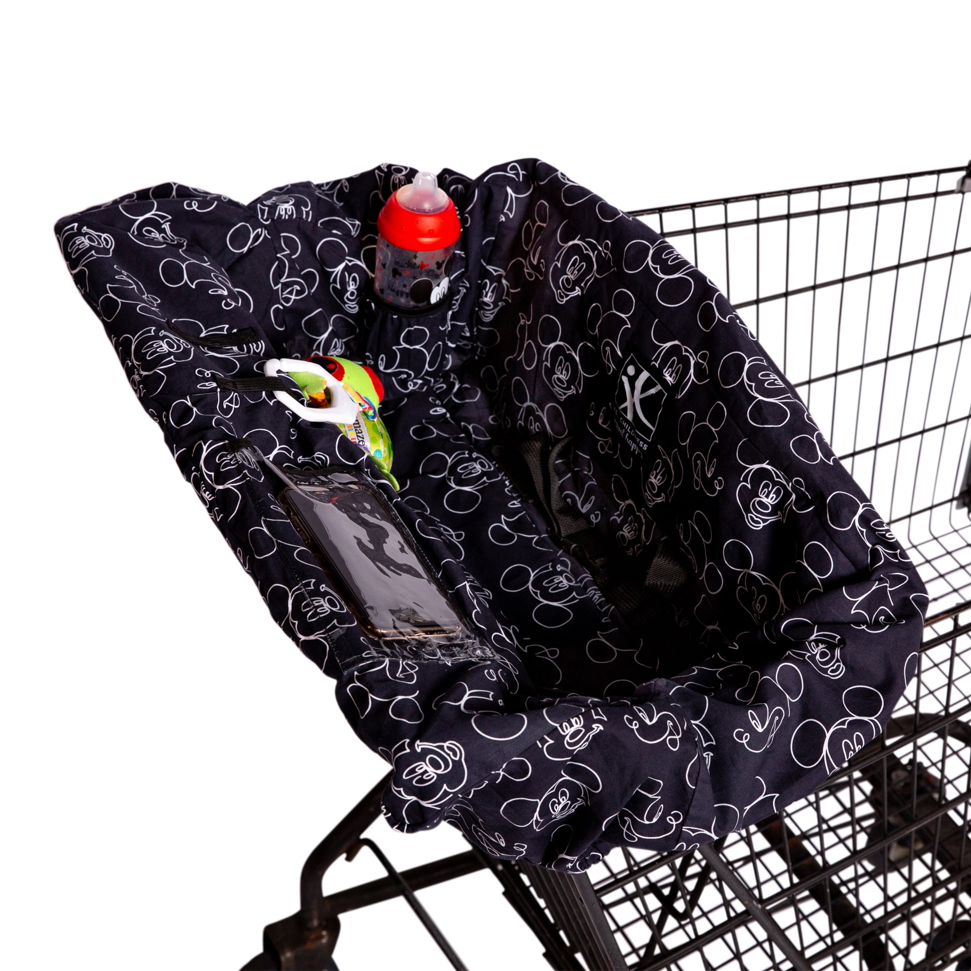 Disney Baby by J.L. Childress Shopping Cart & High Chair Cover - For Grocery Carts & Restaurants - Mickey Mouse Black