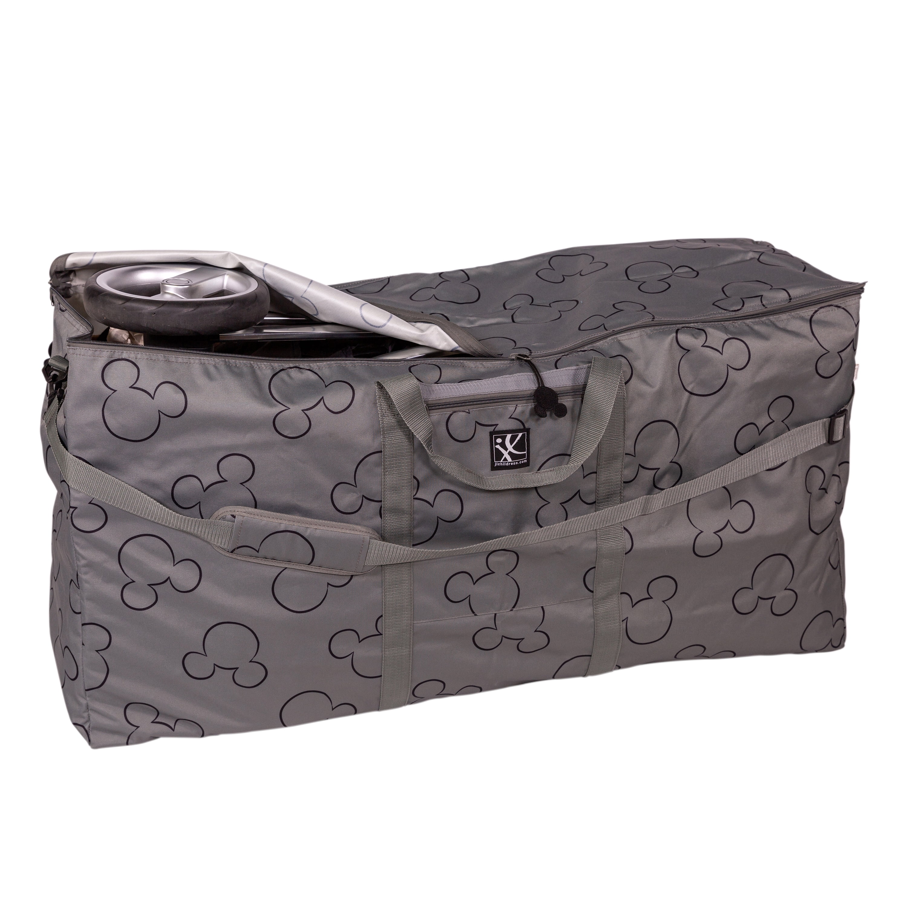 Disney Baby by J.L. Childress Single and Double Stroller Travel Bag, Grey. Mickey. Infant/Toddler