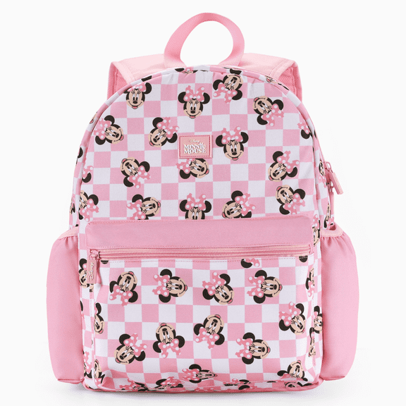 Disney Minnie Mouse Girl Cute Backpack Water Resistant Toddler Backpack School Kids Pink Elementary Bookbag