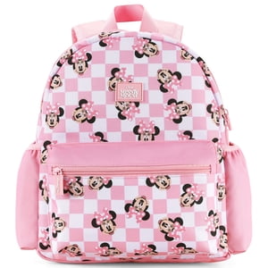 Mochila linda de Minnie Mouse para niñas, resistente al agua, para niños pequeños, rosa, para primaria