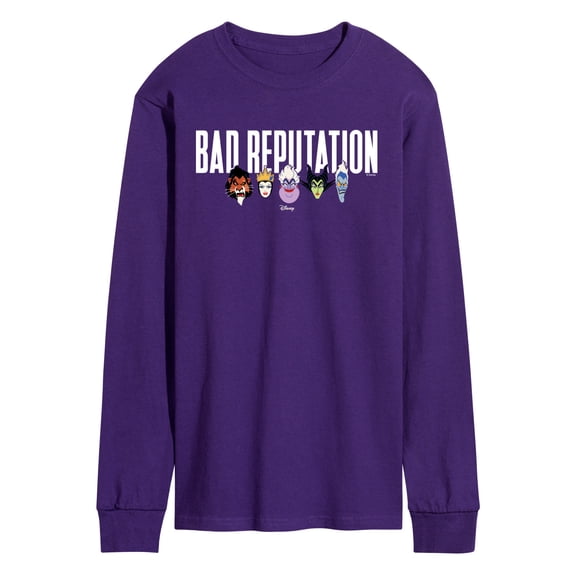 Disney - Bad Reputation Villains Horizontal Chest - Men's Long Sleeve Graphic T-Shirt