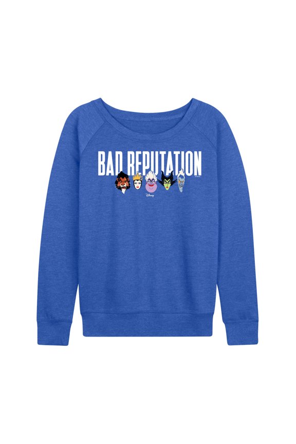 - Bad Reputation Villains Horizontal Chest - Women's French Terry Long Sleeve Pullover