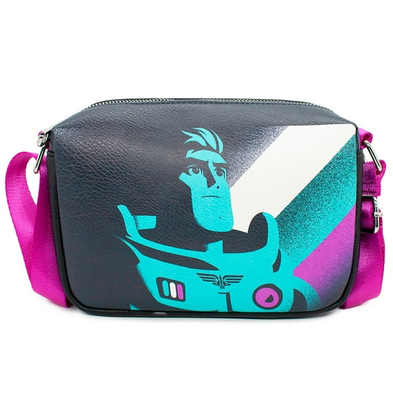 Disney Bag, Crossbody, Rectangle, Lightyear Buzz Silhouette Pose, Black, Vegan Leather