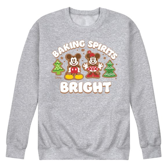 Disney - Baking Spirits Bright Mickey And Minnie - Men's Crew Fleece Sweatshirt Sweatshirt