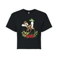 thumbnail image 1 of Disney Bambi - Christmas - Botanical Butterfly - Juniors Cropped Cotton Blend T-Shirt, 1 of 5