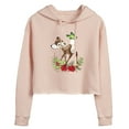 thumbnail image 1 of Disney Bambi - Christmas - Botanical Butterfly - Juniors Cropped Pullover Hoodie, 1 of 5