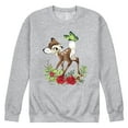 thumbnail image 1 of Disney Bambi - Christmas - Botanical Butterfly - Men's Crew Neck Fleece Pullover, 1 of 5