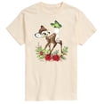 thumbnail image 1 of Disney Bambi - Christmas - Botanical Butterfly - Men's Short Sleeve Graphic T-Shirt, 1 of 5