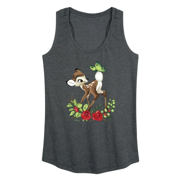 Disney Bambi - Christmas - Botanical Butterfly - Women's Racerback Tank Top