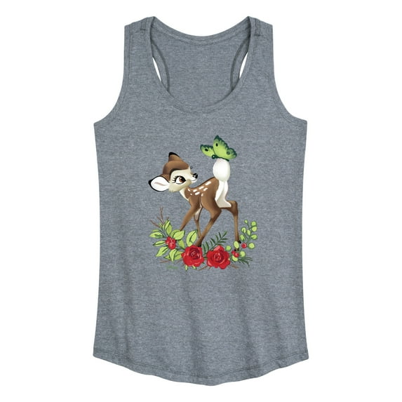 Disney Bambi - Christmas - Botanical Butterfly - Women's Racerback Tank Top