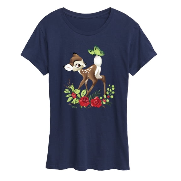 Disney Bambi - Christmas - Botanical Butterfly - Women's Short Sleeve Graphic T-Shirt