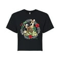 thumbnail image 1 of Disney Bambi - Christmas - Family In The Forest - Juniors Cropped Cotton Blend T-Shirt, 1 of 5