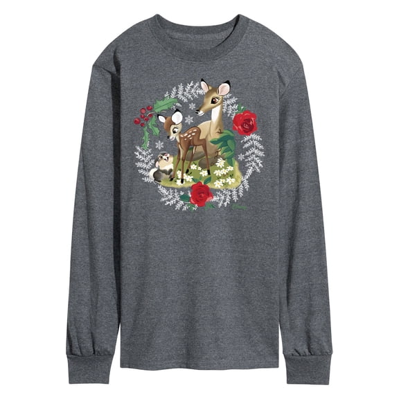 Disney Bambi - Christmas - Family In The Forest - Men's Long Sleeve T-Shirt