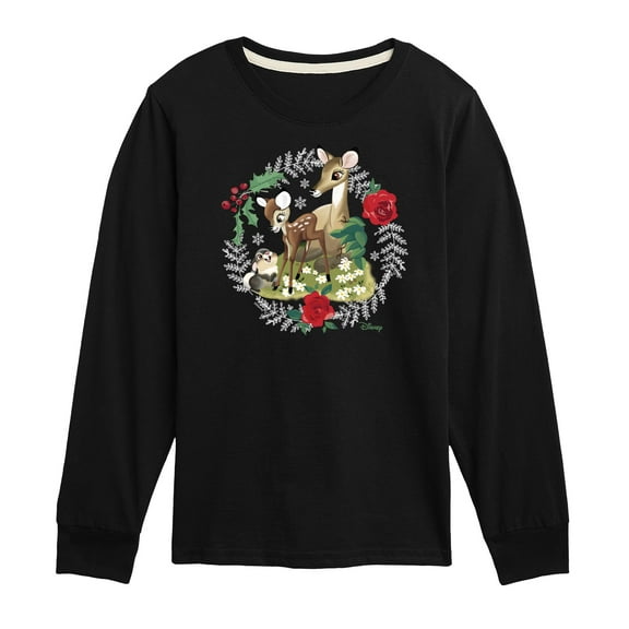 Disney Bambi - Christmas - Family In The Forest - Toddler & Youth Long Sleeve Graphic T-Shirt