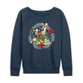 thumbnail image 1 of Disney Bambi - Christmas - Family In The Forest - Women's Lightweight French Terry Long Sleeve Shirt, 1 of 5