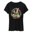 thumbnail image 1 of Disney Bambi - Christmas - Family In The Forest - Women's Short Sleeve Graphic T-Shirt, 1 of 5