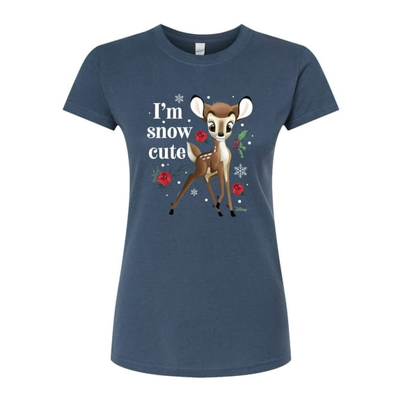 Disney Bambi - Christmas - I'm Snow Cute - Juniors Fitted Graphic T-Shirt