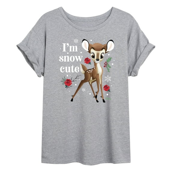 Disney Bambi - Christmas - I'm Snow Cute - Women's Oversized T-Shirt