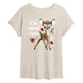 thumbnail image 1 of Disney Bambi - Christmas - I'm Snow Cute - Women's Oversized T-Shirt, 1 of 5